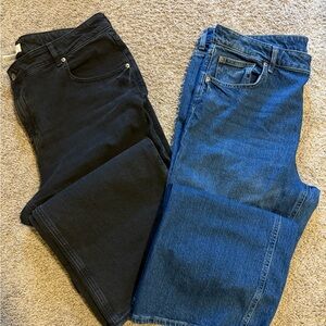 2 Pairs! H&M Harper High Rise Wide Leg Jeans